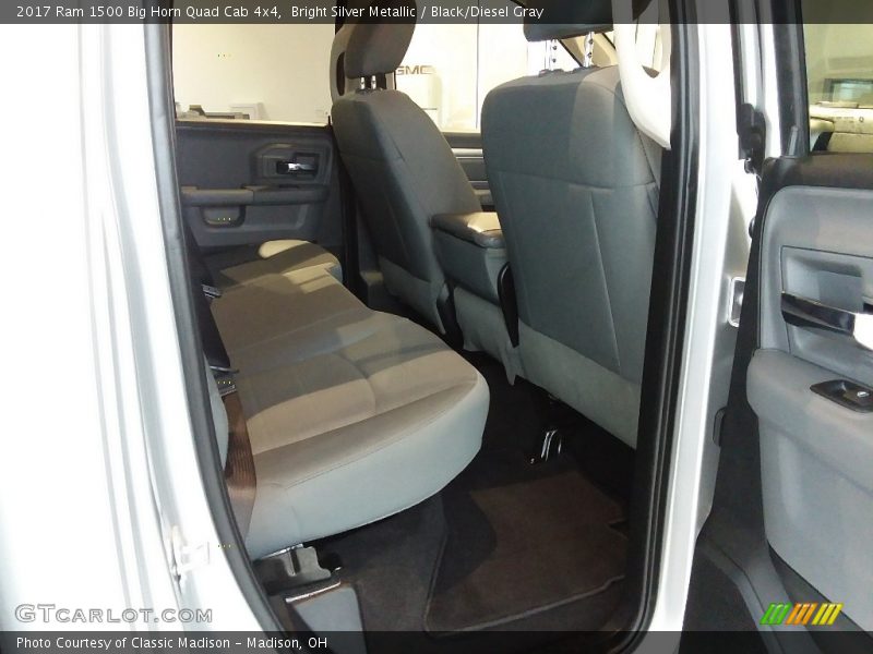 Bright Silver Metallic / Black/Diesel Gray 2017 Ram 1500 Big Horn Quad Cab 4x4