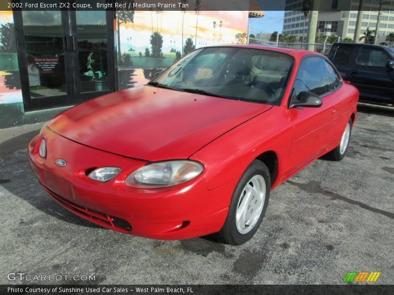 Bright Red / Medium Prairie Tan 2002 Ford Escort ZX2 Coupe