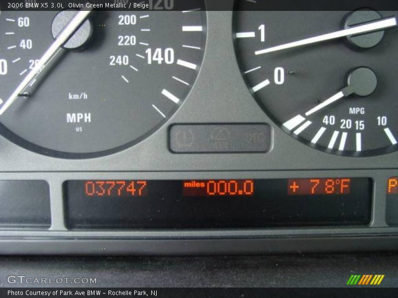 Olivin Green Metallic / Beige 2006 BMW X5 3.0i