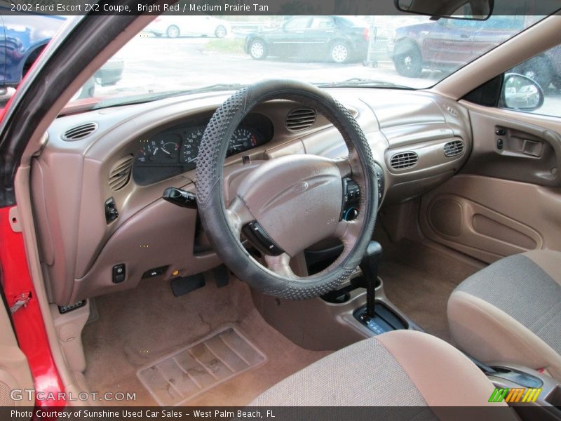 Bright Red / Medium Prairie Tan 2002 Ford Escort ZX2 Coupe