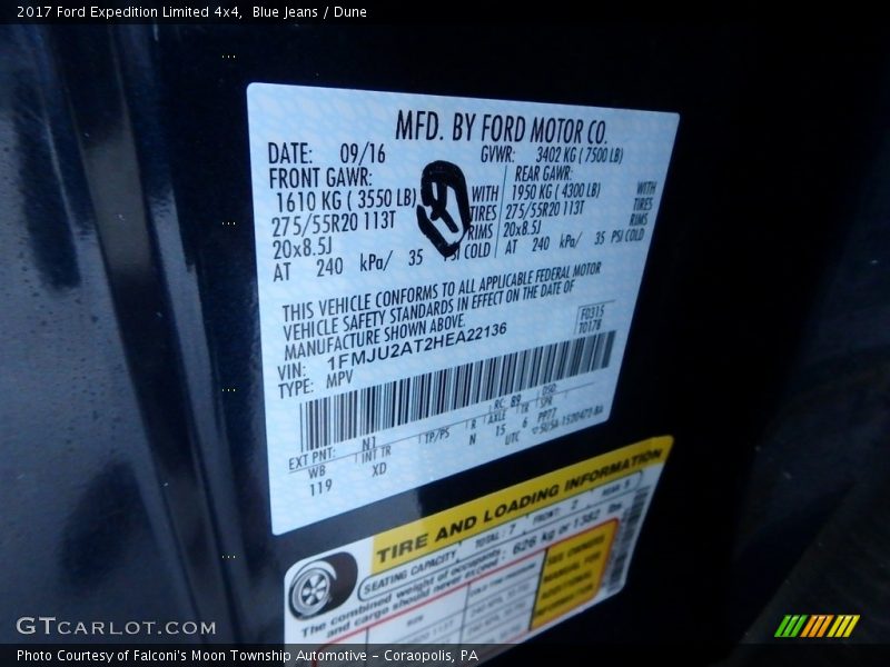 Blue Jeans / Dune 2017 Ford Expedition Limited 4x4