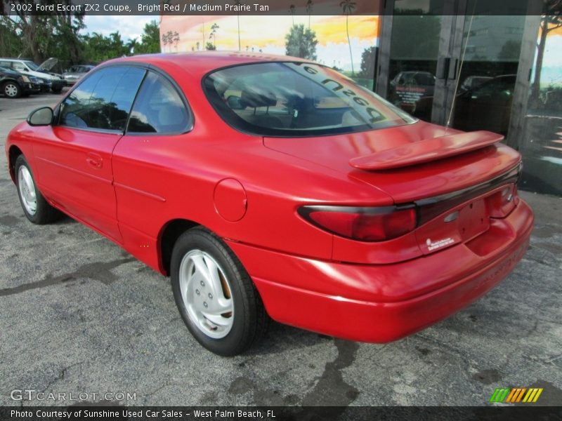 Bright Red / Medium Prairie Tan 2002 Ford Escort ZX2 Coupe
