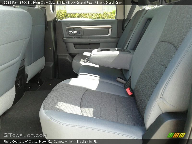 Brilliant Black Crystal Pearl / Black/Diesel Gray 2018 Ram 1500 Big Horn Crew Cab