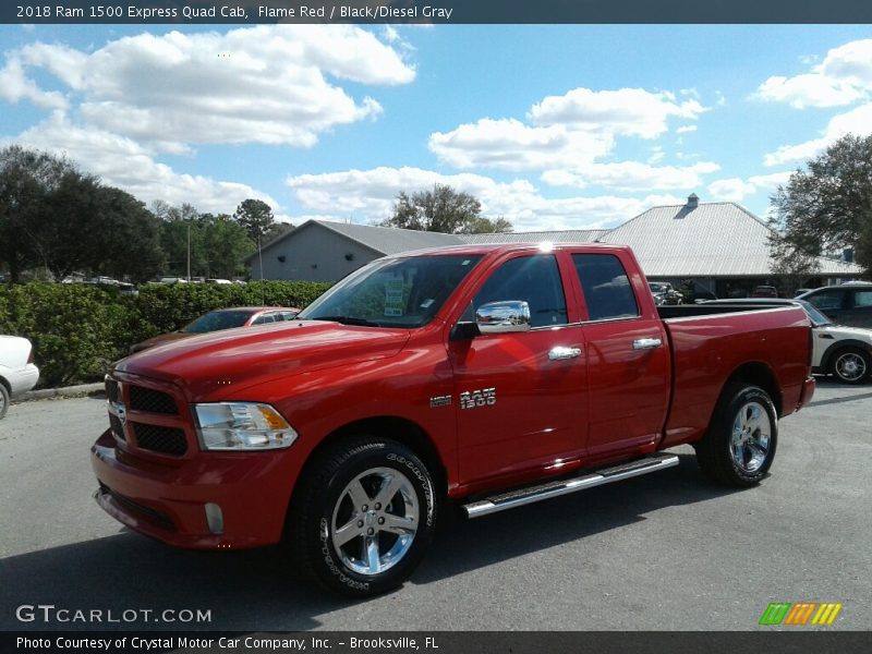 Flame Red / Black/Diesel Gray 2018 Ram 1500 Express Quad Cab
