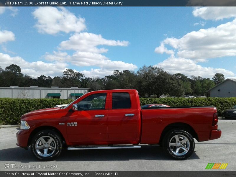 Flame Red / Black/Diesel Gray 2018 Ram 1500 Express Quad Cab