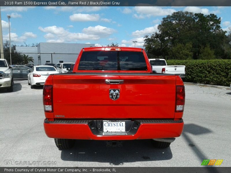 Flame Red / Black/Diesel Gray 2018 Ram 1500 Express Quad Cab