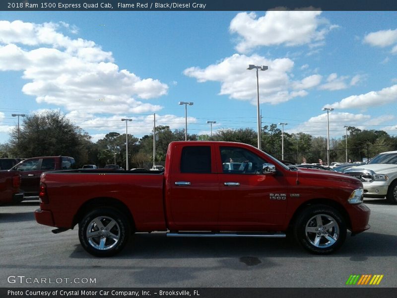 Flame Red / Black/Diesel Gray 2018 Ram 1500 Express Quad Cab