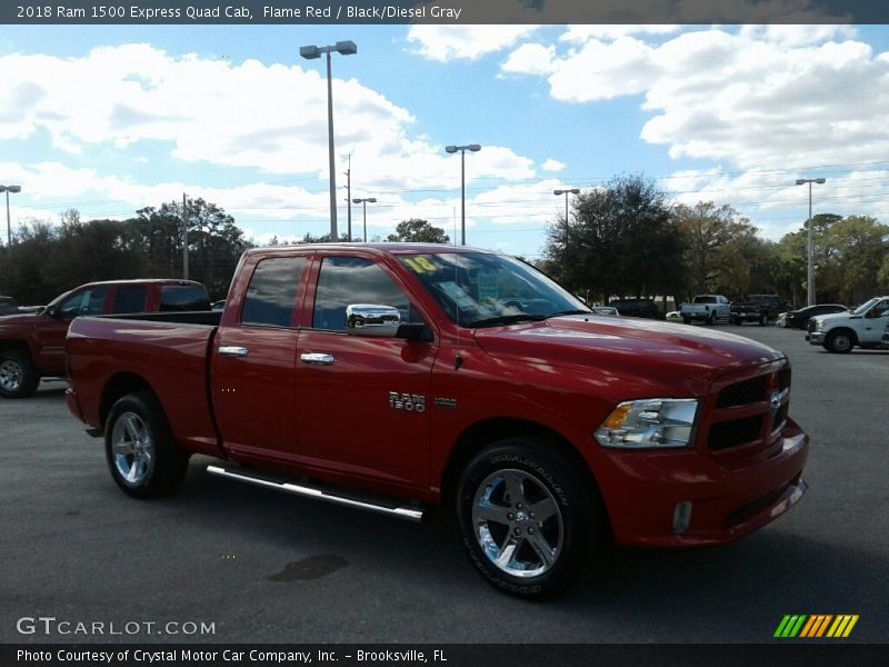 Flame Red / Black/Diesel Gray 2018 Ram 1500 Express Quad Cab