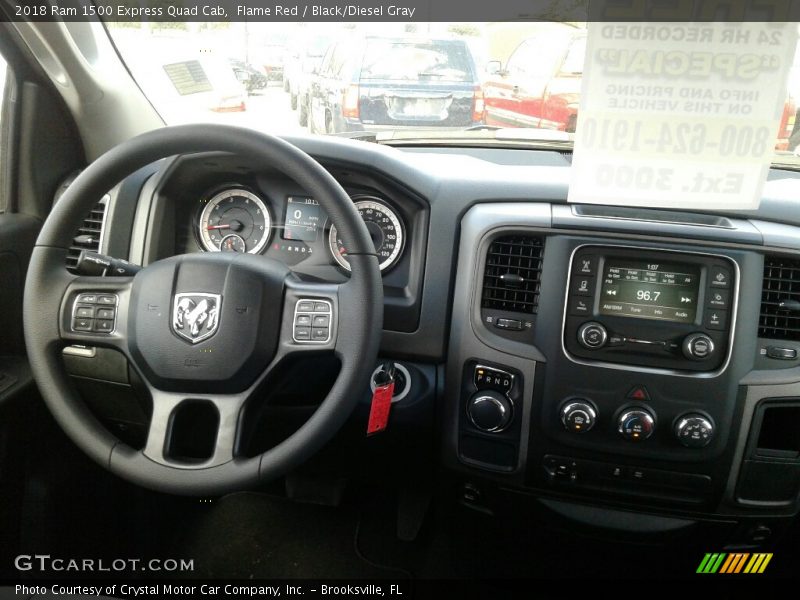 Flame Red / Black/Diesel Gray 2018 Ram 1500 Express Quad Cab