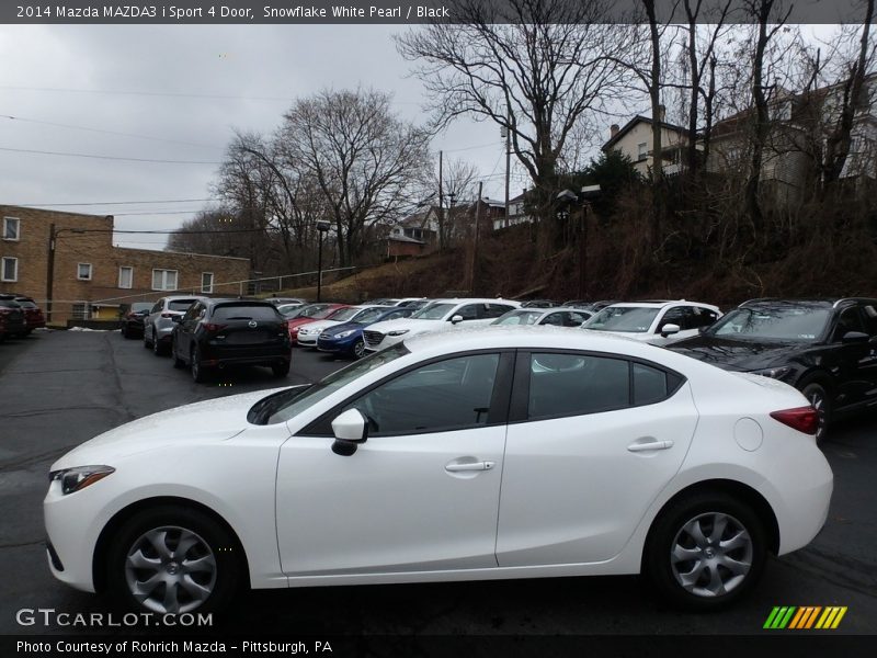 Snowflake White Pearl / Black 2014 Mazda MAZDA3 i Sport 4 Door