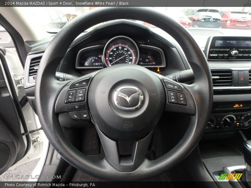 Snowflake White Pearl / Black 2014 Mazda MAZDA3 i Sport 4 Door