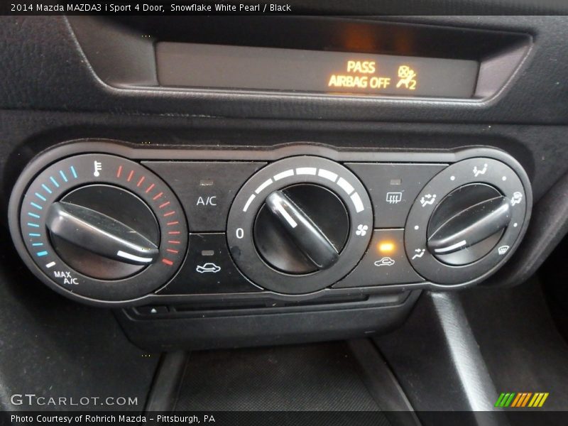 Snowflake White Pearl / Black 2014 Mazda MAZDA3 i Sport 4 Door