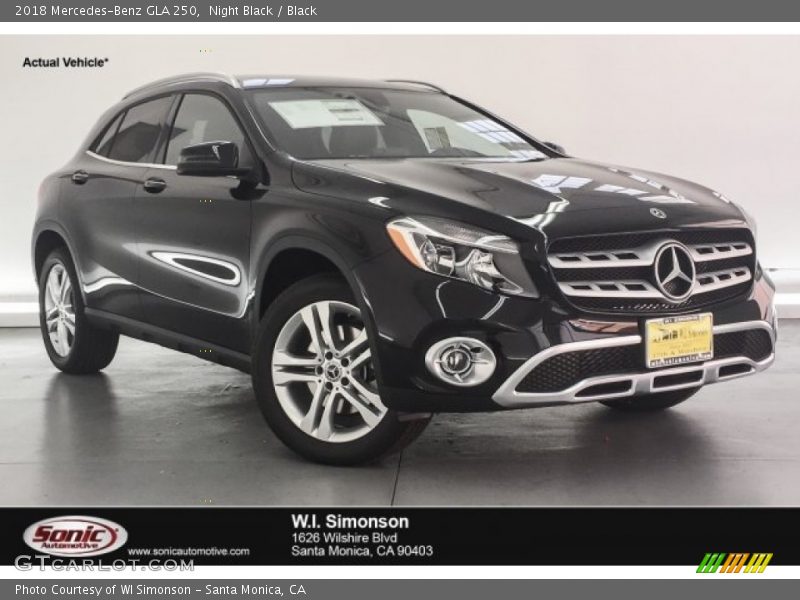 Night Black / Black 2018 Mercedes-Benz GLA 250