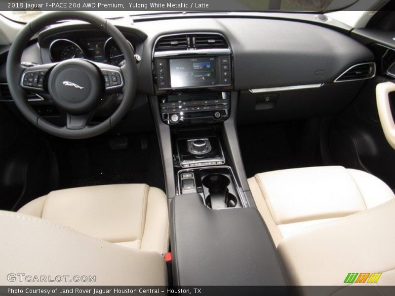 Yulong White Metallic / Latte 2018 Jaguar F-PACE 20d AWD Premium