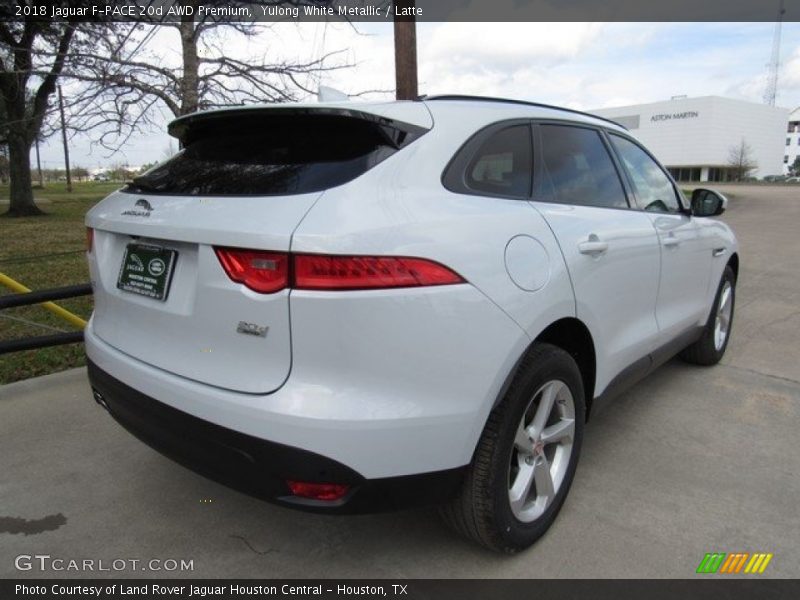 Yulong White Metallic / Latte 2018 Jaguar F-PACE 20d AWD Premium