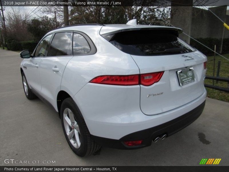 Yulong White Metallic / Latte 2018 Jaguar F-PACE 20d AWD Premium