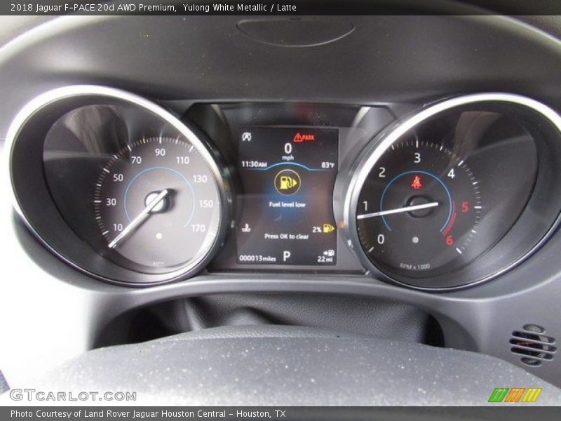 Yulong White Metallic / Latte 2018 Jaguar F-PACE 20d AWD Premium