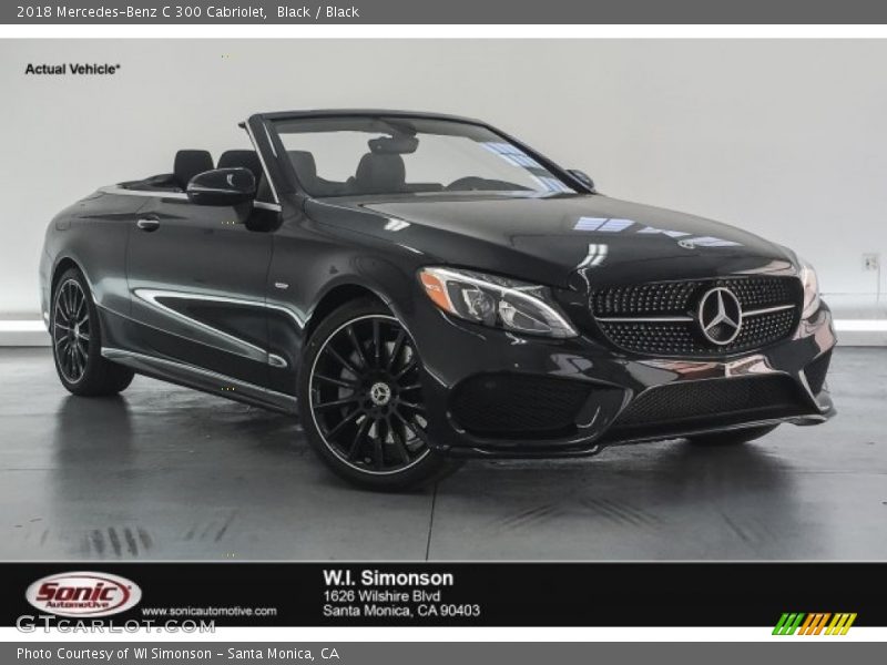 Black / Black 2018 Mercedes-Benz C 300 Cabriolet