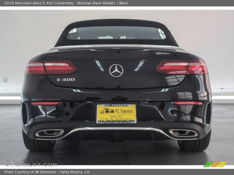 Obsidian Black Metallic / Black 2018 Mercedes-Benz E 400 Convertible