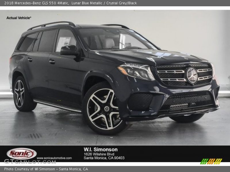 Lunar Blue Metallic / Crystal Grey/Black 2018 Mercedes-Benz GLS 550 4Matic