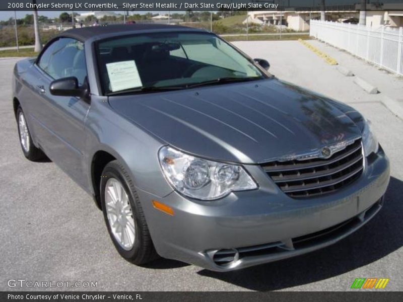 Silver Steel Metallic / Dark Slate Gray/Light Slate Gray 2008 Chrysler Sebring LX Convertible