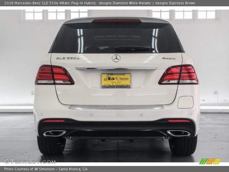designo Diamond White Metallic / designo Espresso Brown 2018 Mercedes-Benz GLE 550e 4Matic Plug-In Hybrid