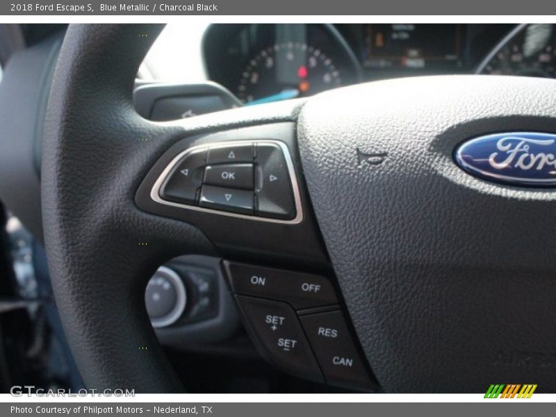 Blue Metallic / Charcoal Black 2018 Ford Escape S