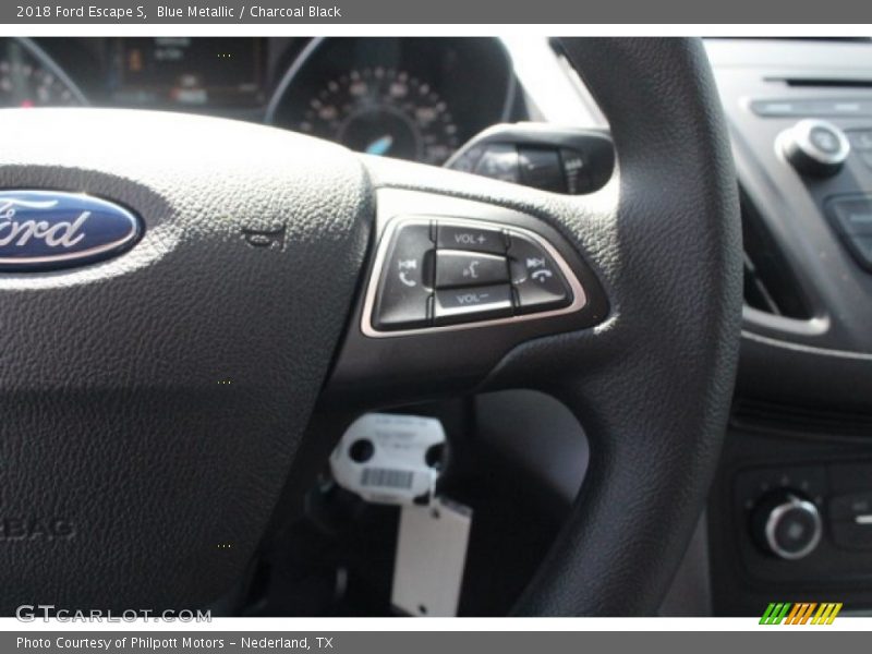 Blue Metallic / Charcoal Black 2018 Ford Escape S