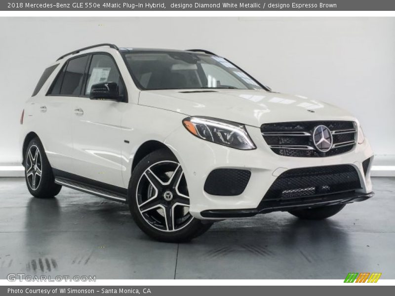 designo Diamond White Metallic / designo Espresso Brown 2018 Mercedes-Benz GLE 550e 4Matic Plug-In Hybrid