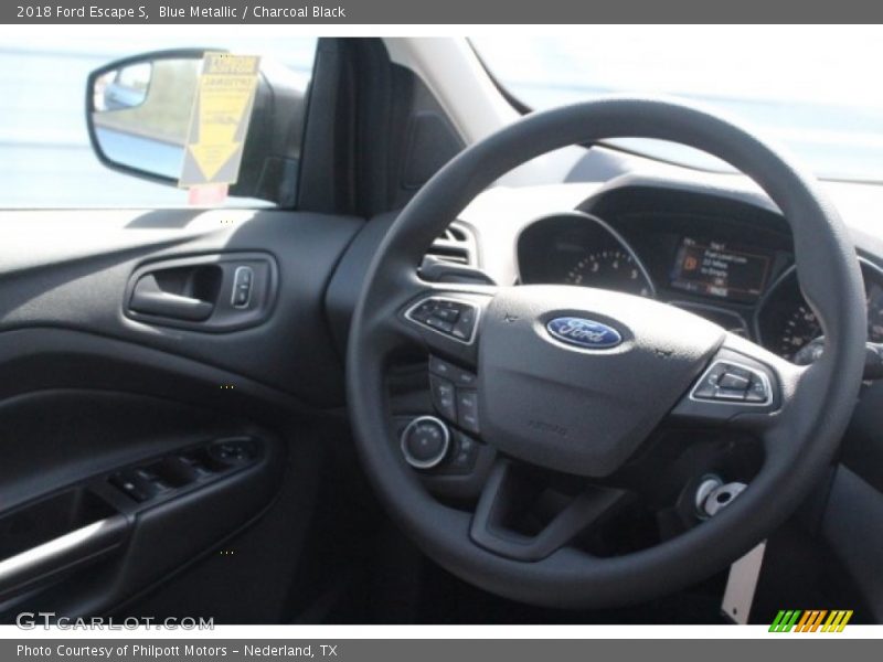 Blue Metallic / Charcoal Black 2018 Ford Escape S