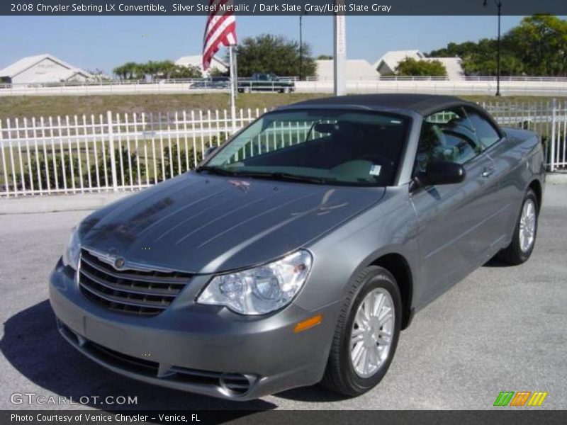 Silver Steel Metallic / Dark Slate Gray/Light Slate Gray 2008 Chrysler Sebring LX Convertible