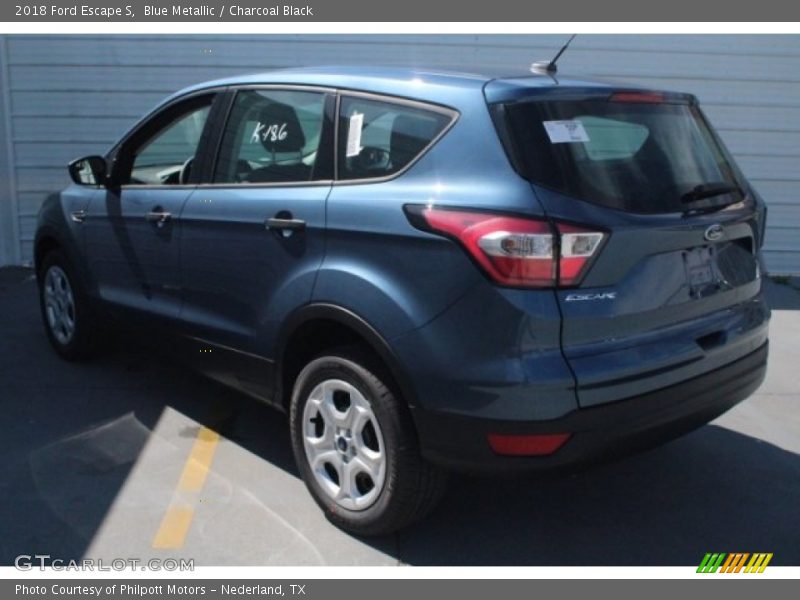 Blue Metallic / Charcoal Black 2018 Ford Escape S