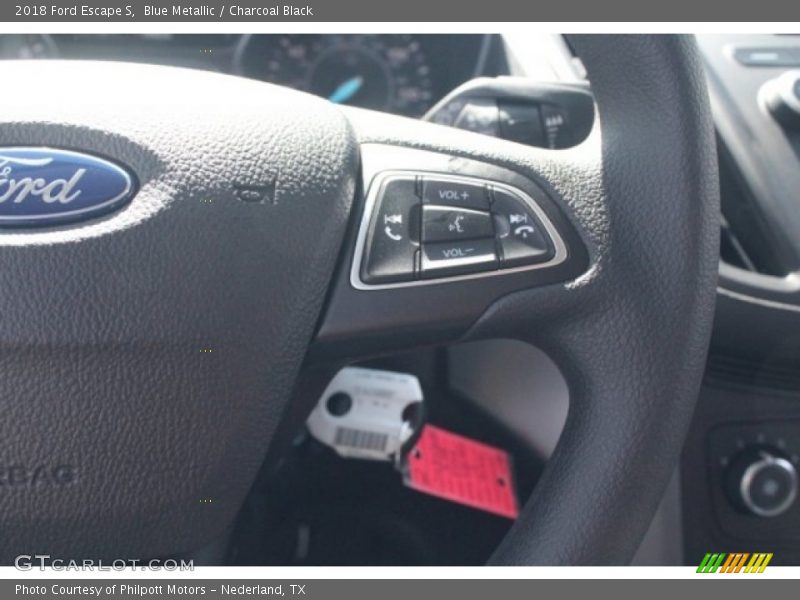 Blue Metallic / Charcoal Black 2018 Ford Escape S