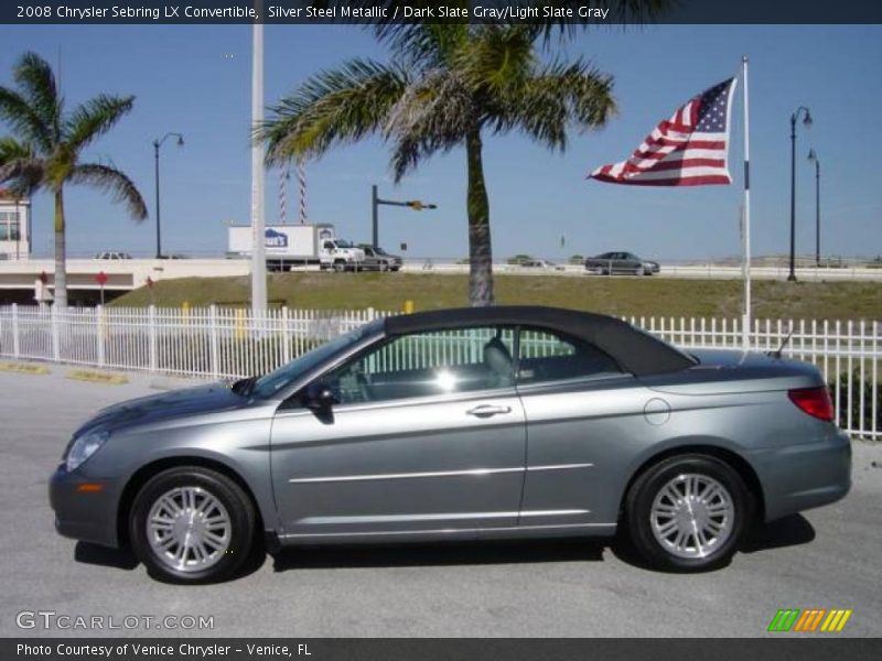 Silver Steel Metallic / Dark Slate Gray/Light Slate Gray 2008 Chrysler Sebring LX Convertible