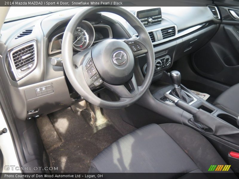 Snowflake White Pearl / Black 2014 Mazda MAZDA3 i Sport 4 Door
