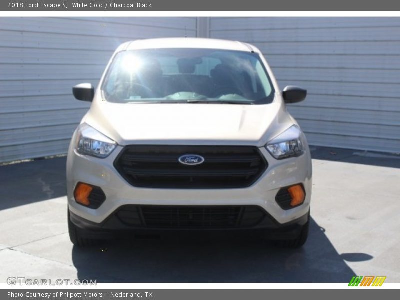 White Gold / Charcoal Black 2018 Ford Escape S