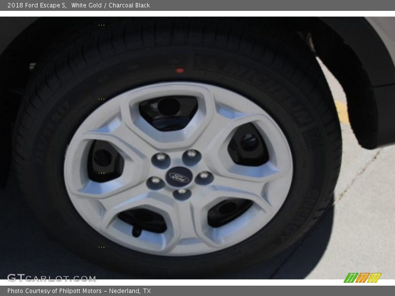 White Gold / Charcoal Black 2018 Ford Escape S