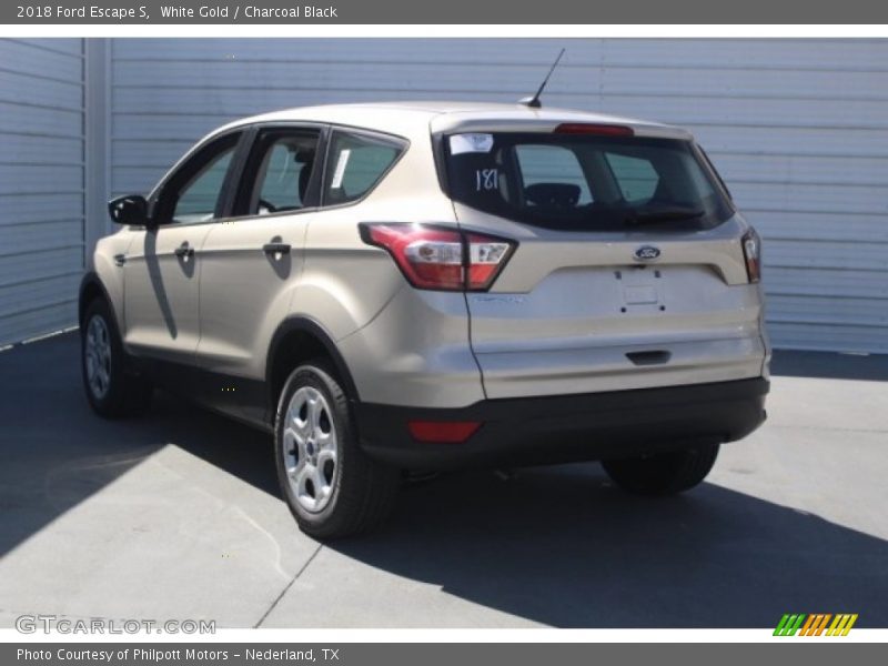 White Gold / Charcoal Black 2018 Ford Escape S