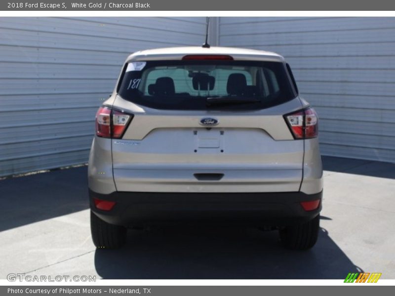 White Gold / Charcoal Black 2018 Ford Escape S