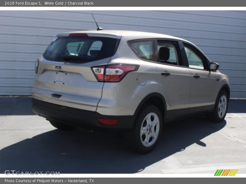 White Gold / Charcoal Black 2018 Ford Escape S