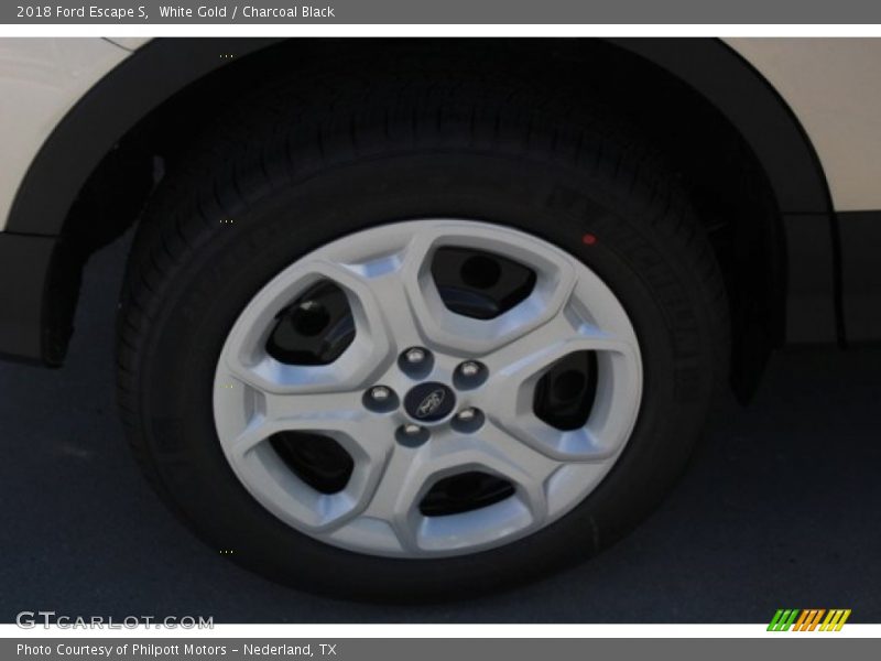 White Gold / Charcoal Black 2018 Ford Escape S