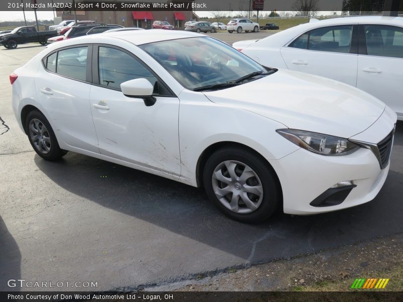 Snowflake White Pearl / Black 2014 Mazda MAZDA3 i Sport 4 Door