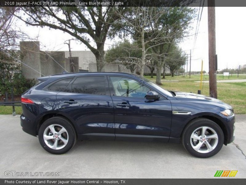 Loire Blue Metallic / Latte 2018 Jaguar F-PACE 25t AWD Premium