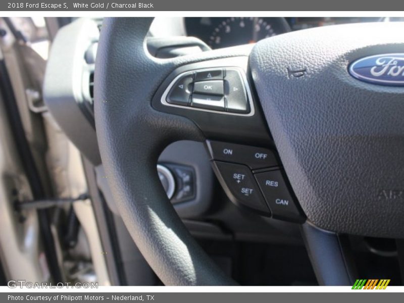 White Gold / Charcoal Black 2018 Ford Escape S