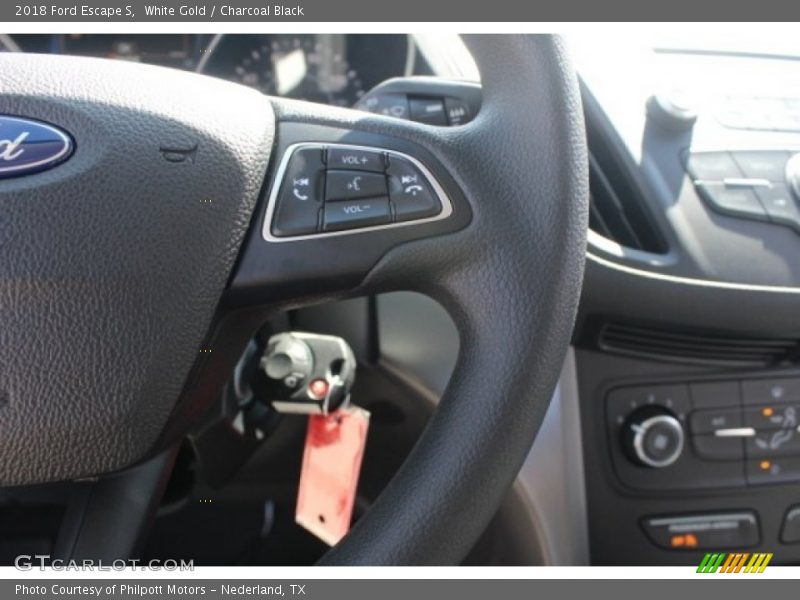White Gold / Charcoal Black 2018 Ford Escape S