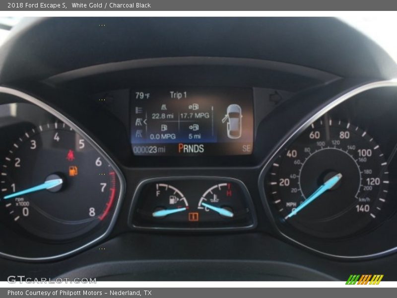 White Gold / Charcoal Black 2018 Ford Escape S