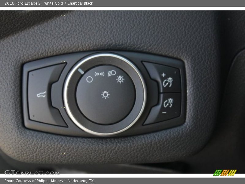 White Gold / Charcoal Black 2018 Ford Escape S
