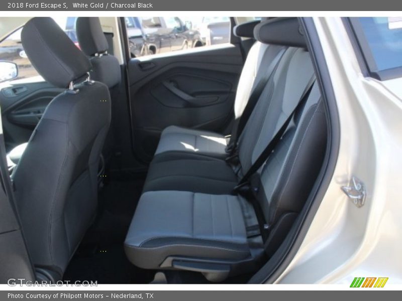 White Gold / Charcoal Black 2018 Ford Escape S