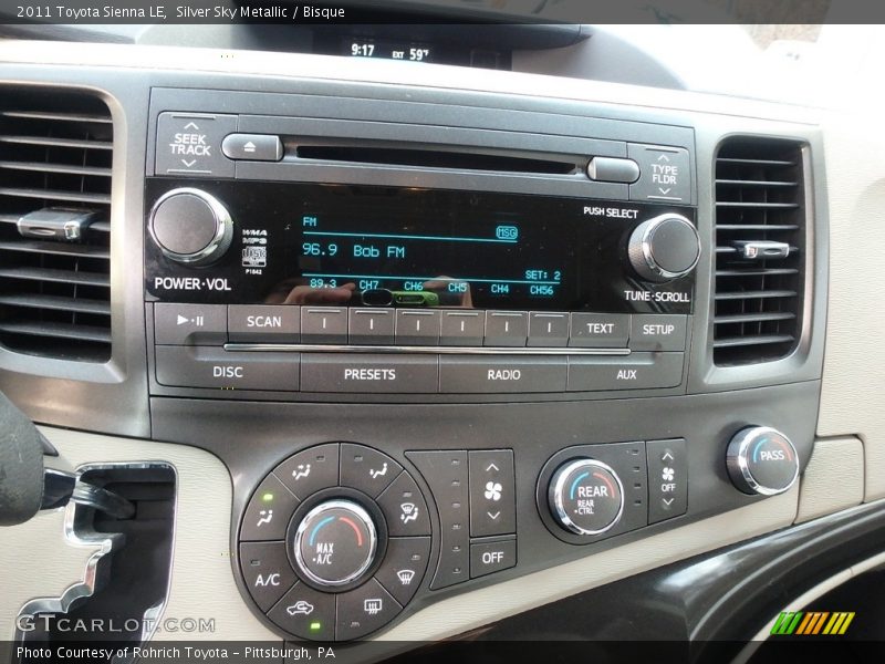 Silver Sky Metallic / Bisque 2011 Toyota Sienna LE
