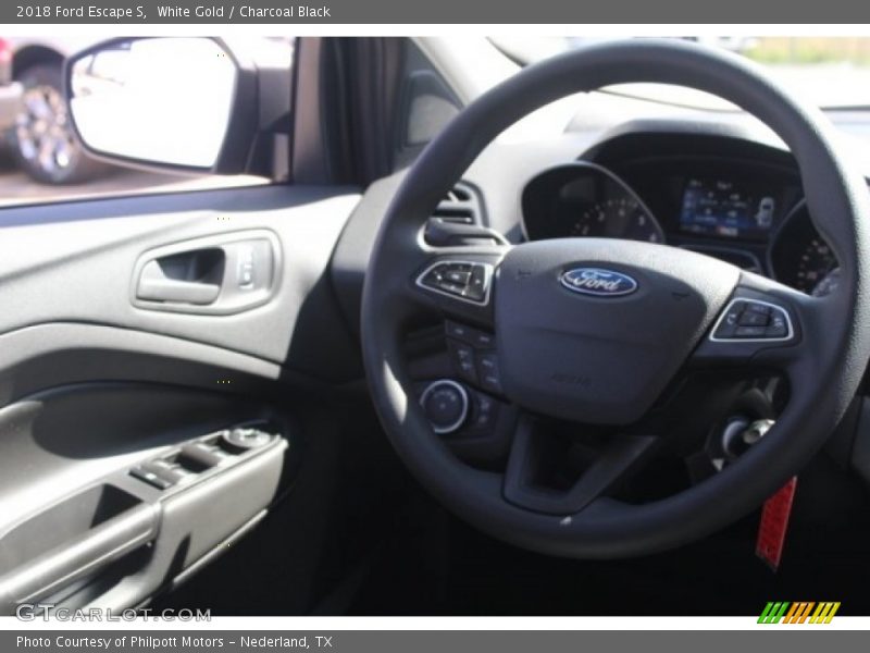 White Gold / Charcoal Black 2018 Ford Escape S